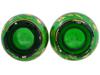 PAIR OF ANTIQUE GREEN GLASS VASES WITH PORTRAIT PANELS PIC-6