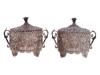 ANTIQUE 835 SILVER FILIGREE CANDY BOWL HOLDERS PIC-0