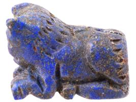 ANCIENT BACTRIAN LAPIS LAZULI BULL AMULETIC BEAD