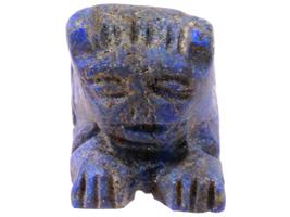 ANCIENT BACTRIAN LAPIS LAZULI BULL AMULETIC BEAD