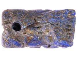 ANCIENT BACTRIAN LAPIS LAZULI BULL AMULETIC BEAD