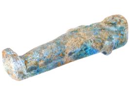 ANCIENT EGYPTIAN BLUE GLAZED FAIENCE USHABTI FIGURINE