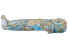 ANCIENT EGYPTIAN BLUE GLAZED FAIENCE USHABTI FIGURINE