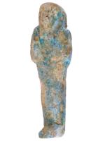 ANCIENT EGYPTIAN BLUE GLAZED FAIENCE USHABTI FIGURINE