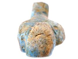 ANCIENT EGYPTIAN BLUE GLAZED FAIENCE USHABTI FIGURINE