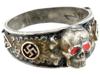 WWII MODEL SS SECRET SOCIETY AHNENERBE SILVER RING PIC-1