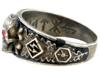 WWII MODEL SS SECRET SOCIETY AHNENERBE SILVER RING PIC-2