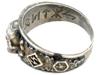 WWII MODEL SS SECRET SOCIETY AHNENERBE SILVER RING PIC-4