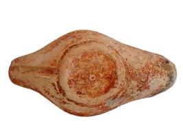 ANCIENT ROMAN EMPIRE UNGLAZED TERRACOTTA OIL LAMP