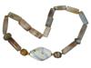 ANCIENT ROMAN EMPIRE 23K GOLD AGATE BEADED NECKLACE PIC-0