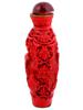 ANTIQUE CHINESE CARVED CINNABAR SNUFF BOTTLE PIC-2