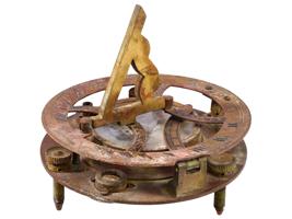 ANTIQUE WEST LONDON NAVY NAVIGATION SUNDIAL COMPASS