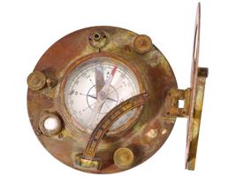 ANTIQUE WEST LONDON NAVY NAVIGATION SUNDIAL COMPASS