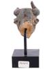 ANCIENT NEAR EAST SYRO HITTITE GREEN STONE BULL HEAD PIC-3