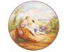 ANTIQUE KPM PASTORAL SCENE ENAMEL PORCELAIN CHARGER PIC-1