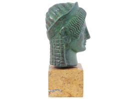 ANCIENT GREEK ARCHAIC KORE HEAD BRONZE SCULPTURE