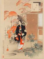 ORIGINAL ANTIQUE JAPANESE PRINT BY TOSHIKATA