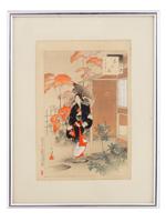 ORIGINAL ANTIQUE JAPANESE PRINT BY TOSHIKATA