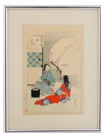 ORIGINAL ANTIQUE JAPANESE PRINT BY TOSHIKATA