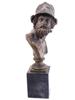 ANTIQUE 19TH C GRAND TOUR SPELTER BUST OF AJAX PIC-0