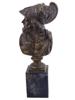 ANTIQUE 19TH C GRAND TOUR SPELTER BUST OF AJAX PIC-2