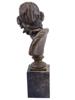 ANTIQUE 19TH C GRAND TOUR SPELTER BUST OF AJAX PIC-3