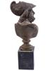 ANTIQUE 19TH C GRAND TOUR SPELTER BUST OF AJAX PIC-4