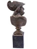 ANTIQUE 19TH C GRAND TOUR SPELTER BUST OF AJAX