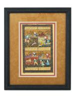 MINI ANTIQUE PERSIAN MUGHAL DOUBLE PAINTING MANUSCRIPT