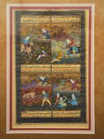 MINI ANTIQUE PERSIAN MUGHAL DOUBLE PAINTING MANUSCRIPT