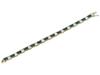 VINTAGE GILT SILVER CUBIC ZIRCONIA LINK BRACELET PIC-2