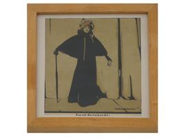 - 2 COLOR LITHOGRAPH BY WILLIAM NICHOLSON OF SARAH BERNHARDT