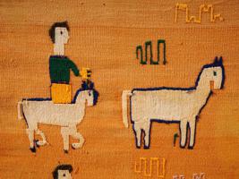 RARE 1950S WESTERN VERNACULAR AMERICANA EMBROIDERY