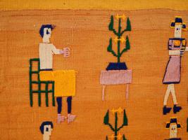 RARE 1950S WESTERN VERNACULAR AMERICANA EMBROIDERY