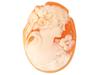 VICTORIAN MANNER PORTRAIT CARNELIAN SHELL CAMEO PIC-0