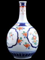 VINTAGE JAPANESE KO IMARI PORCELAIN VASE 1970S