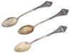 RUSSIAN SOVIET ERA SILVER NIELLO TEA SPOONS SET PIC-0