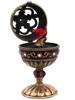 AMERICAN BILTMORE MUSIC BOX EGG W RED CARDINAL BIRD PIC-2