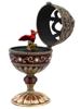 AMERICAN BILTMORE MUSIC BOX EGG W RED CARDINAL BIRD PIC-3