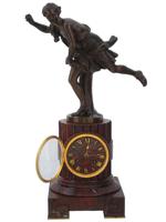 ANTIQUE 19TH C FRENCH BARBEDIENNE FOUNDRY BRONZE CLOCK