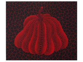 JAPANESE PUMPKIN ACRYLIC PAINTING AFTER YAYOI KUSAMA