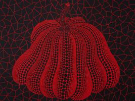 JAPANESE PUMPKIN ACRYLIC PAINTING AFTER YAYOI KUSAMA