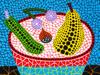 JAPANESE FRUITS ACRYLIC PAINTING AFTER YAYOI KUSAMA PIC-1