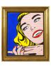 ACRYLIC PORTRAIT PAINTING AFTER ROY LICHTENSTEIN PIC-0