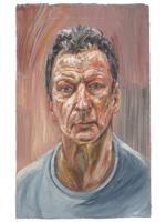 ENGLISH SELF PORTRAIT OIL PAINTING AFTER LUCIAN FREUD