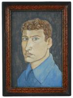 ENGLISH SELF PORTRAIT OIL PAINTING AFTER LUCIAN FREUD