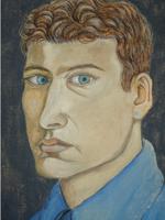 ENGLISH SELF PORTRAIT OIL PAINTING AFTER LUCIAN FREUD