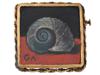 GERTRUDE ABERCROMBIE SHELL OIL PAINTING ART BROOCH PIC-1