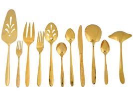 GOLD PLATED CUTLERY SET BY STANLEY ROBERTS JAPAN