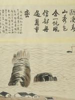 CHINESE PAINTING SCROLL W CALLIGRAPHY BY XU BEIHONG